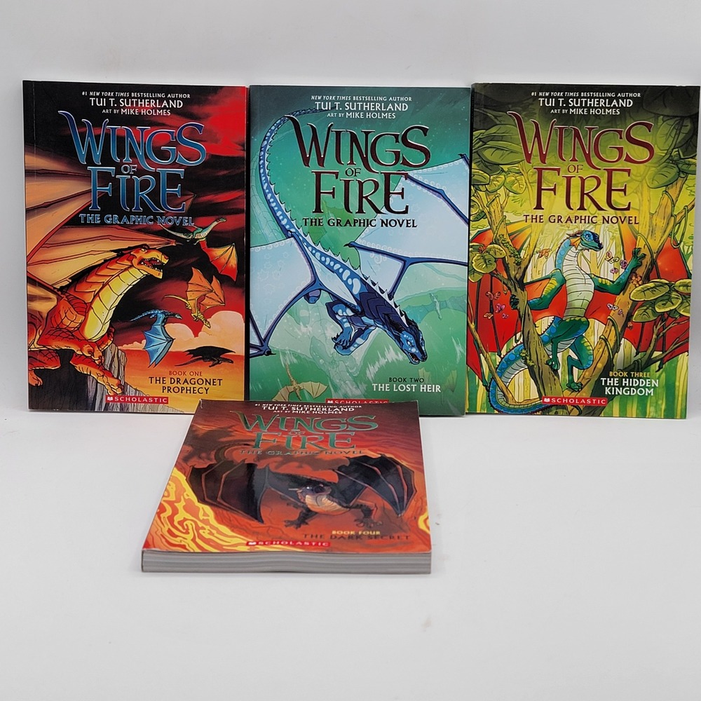 Tui T. Sutherland‎ Wings of Fire Graphic Novel Paperback Books 1-4 Set Good